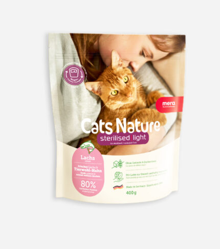 Mera Cats Nature Sterilised/Light Salmon dry cat food for adult cats
