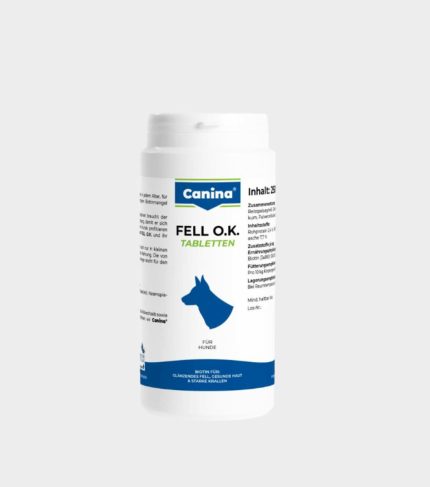 Canina Coat O.K. Tablets – Biotin supplement for shiny coat, healthy skin, and strong claws in dogs